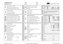 Checkliste Türen