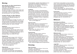 Dienstag Montag Mittwoch - kirchengemeinde-woermlitz