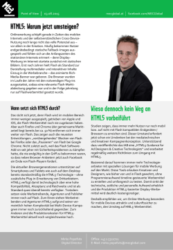 HTML5: Warum jetzt umsteigen? Wieso dennoch kein Weg