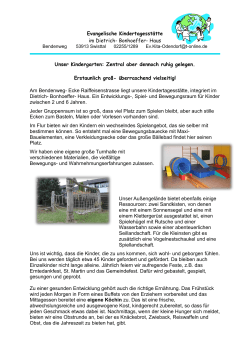 Infoblatt über die Kita - Evangelische Kindertagesstätte, Odendorf
