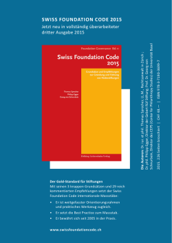 SwiSS Foundation Code 2015