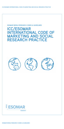 icc/esomar international code of marketing and social