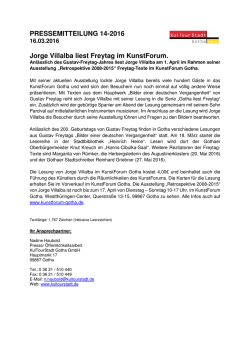 Jorge Villalba liest Freytag im KunstForum
