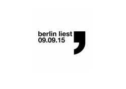 Teilnehmer und Leseorte für berlin liest 2015 stehen fest!