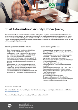 Chief Information Security Officer (m/w)