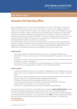 Innovativer Chief Operating Officer