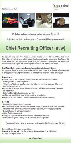 Chief Recruiting Officer (m/w)