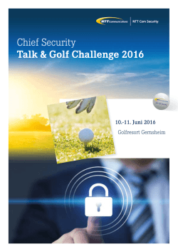 Chief Security Talk & Golf Challenge 2016