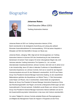 Johannes Roters Chief Executive Officer (CEO)