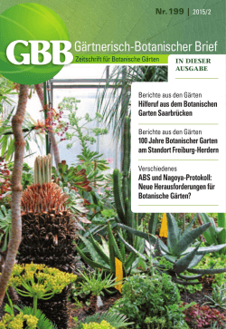 GBB - Gärnerisch Botanische Briefe