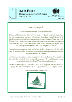 info -brief - Kreuzbund - Di&ouml;zesanverband Mainz eV