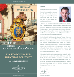 Heimat Wiesbaden - Ein Symposium zur Identit&auml;t der Stadt