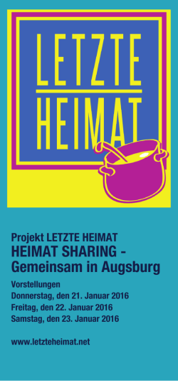 HEIMAT SHARING - Gemeinsam in Augsburg