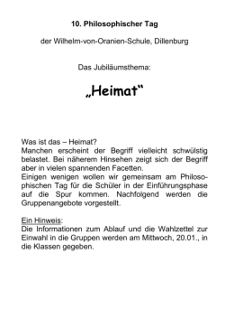 Heimat - Wilhelm-von-Oranien