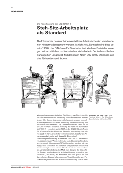 Steh-Sitz-Arbeitsplatz als Standard