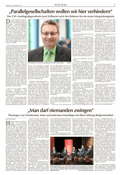 Straubinger Tagblatt, Politik, Ralf Müller, 5.12.2015, S. 7