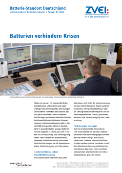 Batterien verhindern Krisen