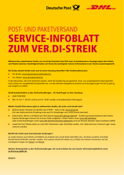 service-infoblatt zum ver.di-streik