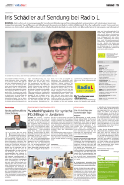 Iris Sch&auml;dler auf Sendung bei Radio L