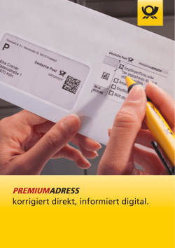 Produktbroschuere Premiumadress