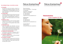 In unserem Flyer zum Rauchfrei-Programm - Petrus