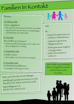 Familien in Kontakt Flyer 2016