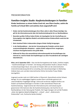 Familien-‐Insights Studie: Kaufentscheidungen in