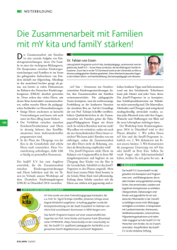 Die Zusammenarbeit mit Familien mit mY kita und familY st&auml;rken!
