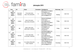 Jahresplan 2015