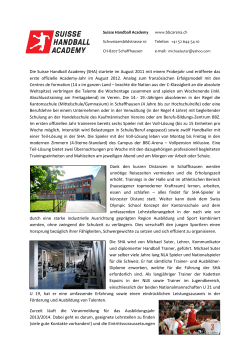 Suisse Hanball Academy Broschüre (pdf 546 KB)