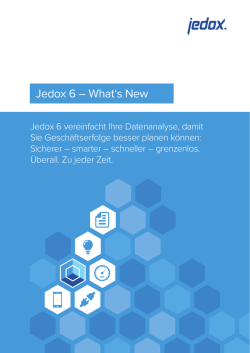 Jedox 6 &ndash; What`s New