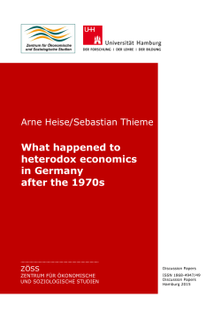 What happened to heterodox economics in Germany