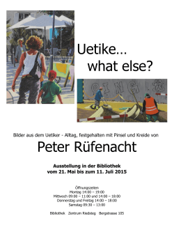Uetike… what else? Peter Rüfenacht