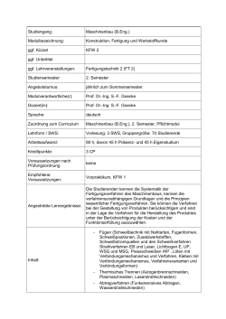 Fertigungstechnik 2