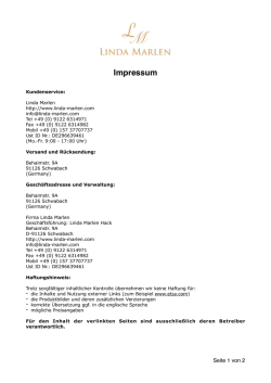 Impressum Linda Marlen