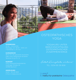 Jetzt Kursplatz sichern! - IFPO Institut f&uuml;r praktische Osteopathie