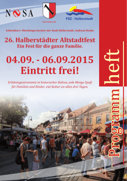 Programm - 26. Halberstädter Altstadtfest 2015