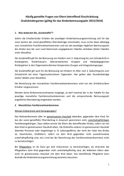 H&auml;ufig gestellte Fragen 2015/2016