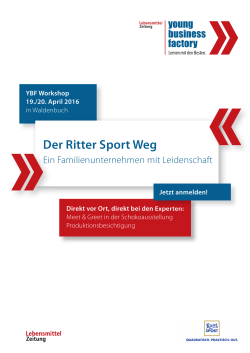 Der Ritter Sport Weg - Lebensmittel Zeitung