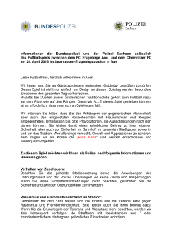 Informationen der Bundespolizei und der Polizei Sachsen anlässlich
