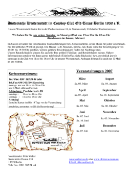 Historische Westernstadt im Cowboy Club Old Texas Berlin 1950 eV