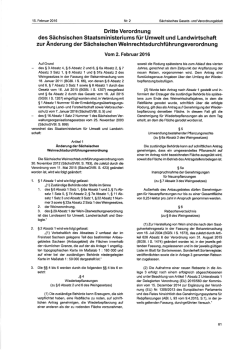 Dritte Verordnung des S&auml;chsischen Staatsministeriums f&uuml;r