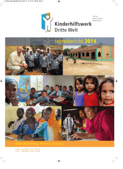 Jahresbericht 2014 Kinderhilfswerk Dritte Welt