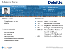 Dr. Sebastian Matenaer - Prof. Dr. Christoph Spengel