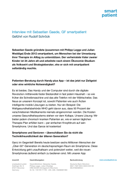 Interview mit Sebastian Gaede, GF smartpatient