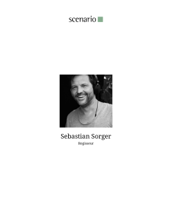 Sebastian Sorger - scenario | agentur für film und fernsehen GmbH