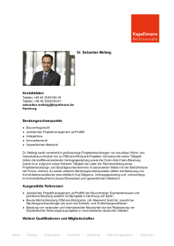 Kapellmann: Anwälte - Dr. Sebastian Mellwig
