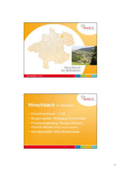 Hirschbach im M&uuml;hlkreis &bull; Einwohner/innen: 1.153 &bull; B&uuml;rgermeister