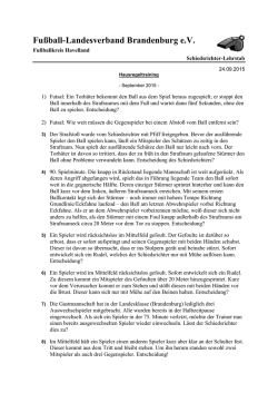 Hausregeltraining - Schiedsrichter Havelland