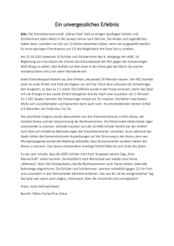 Ein unvergessliches Erlebnis
